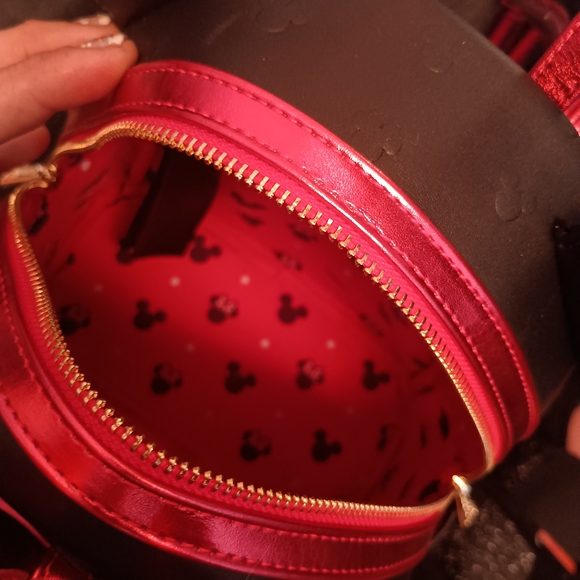 Loungefly Red and Black Mini Backpack - Picture 4 of 6